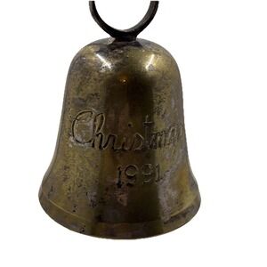 Vintage 1991 International Silver Co. 3½" Silverplated Engraved Christmas‎ Bell
